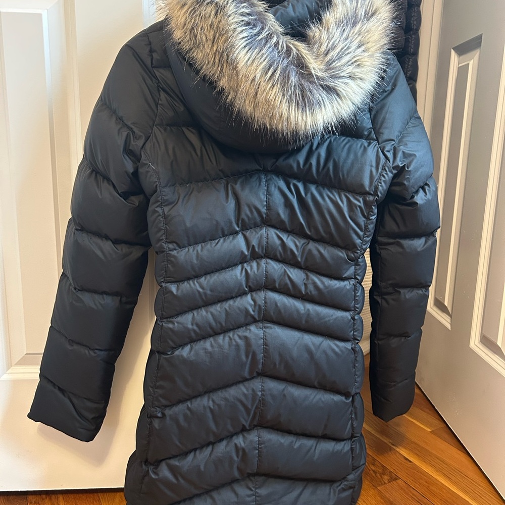 Marmot Black Jacket with Fur Detail
